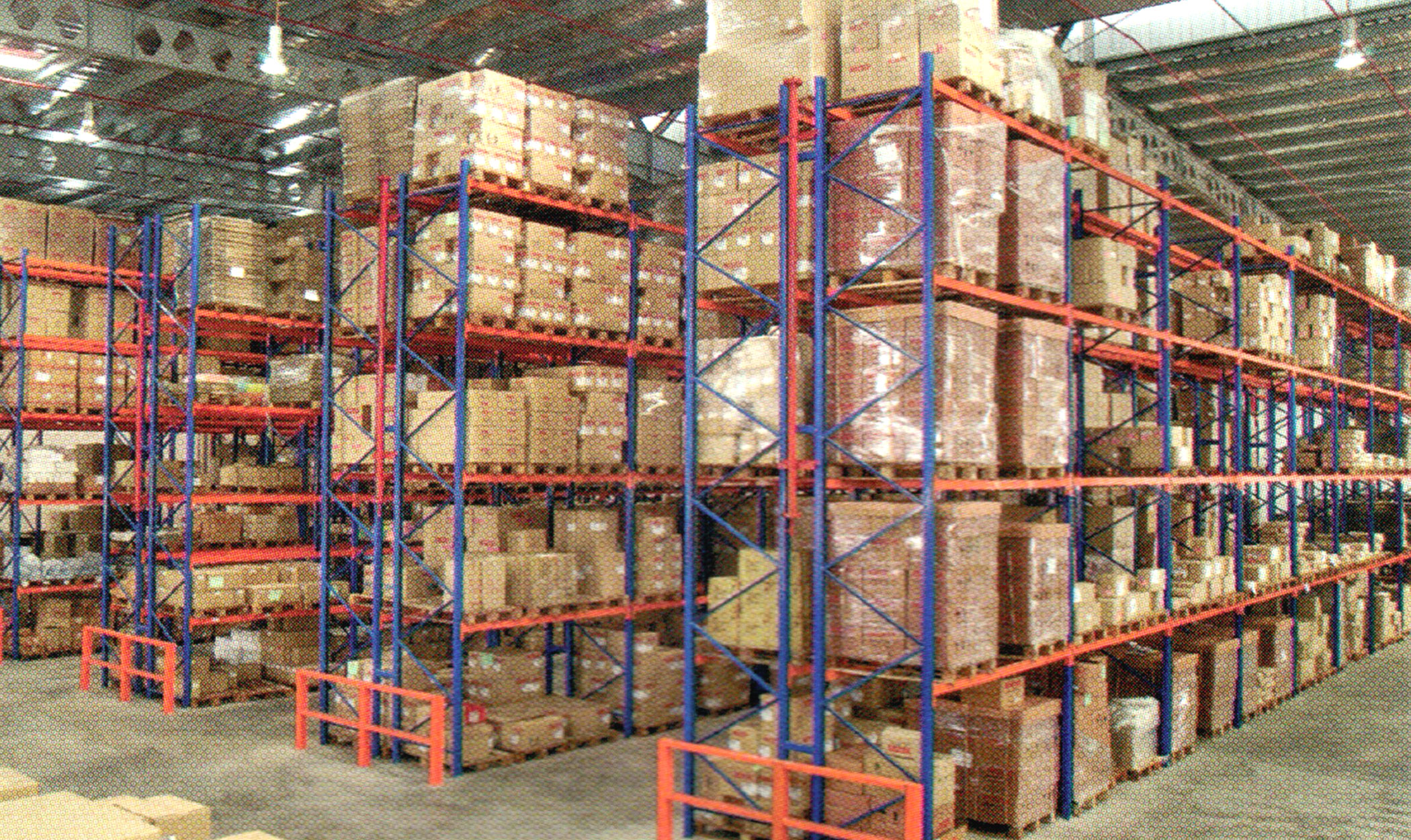 Stationery manufacturing facility selective racking